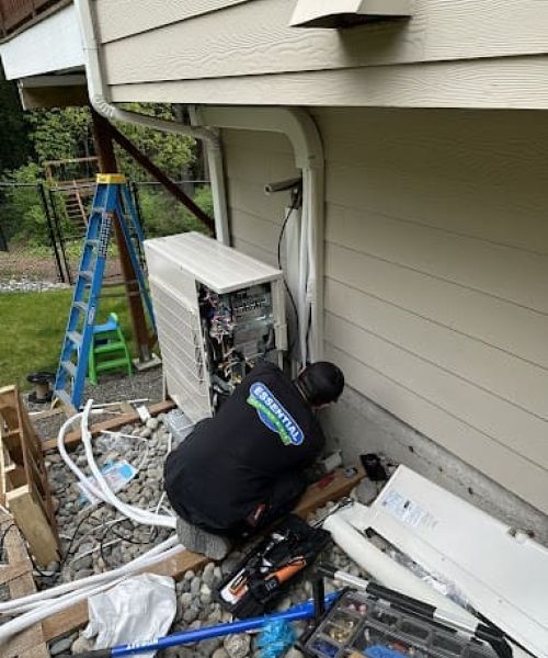 AC Repair Seattle WA Essential Heating and Air Team at work